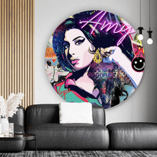 Lade das Bild in den Galerie-Viewer, Aluminiumbild gebürstet Pop Art Amy Kreis