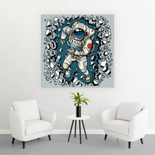 Lade das Bild in den Galerie-Viewer, Leinwandbild Pop Art Astronaut Quadrat