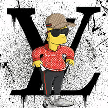 Lade das Bild in den Galerie-Viewer, Poster Pop Art Bart No.1 Quadrat