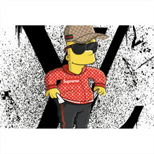 Lade das Bild in den Galerie-Viewer, Leinwandbild Pop Art Bart No.1 Querformat