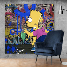 Lade das Bild in den Galerie-Viewer, Poster Pop Art Bart No.2 Quadrat