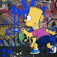 Lade das Bild in den Galerie-Viewer, Poster Pop Art Bart No.2 Quadrat