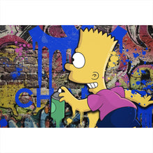 Lade das Bild in den Galerie-Viewer, Aluminiumbild Pop Art Bart No.2 Querformat