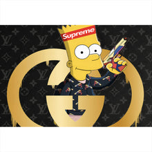 Lade das Bild in den Galerie-Viewer, Spannrahmenbild Pop Art Bart Supreme Querformat