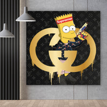 Lade das Bild in den Galerie-Viewer, Acrylglasbild Pop Art Bart Supreme Quadrat