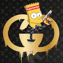 Lade das Bild in den Galerie-Viewer, Acrylglasbild Pop Art Bart Supreme Quadrat