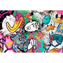 Lade das Bild in den Galerie-Viewer, Leinwandbild Pop Art Dagobert NFT Querformat