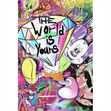 Lade das Bild in den Galerie-Viewer, Leinwandbild Pop Art Diamant Micky Hochformat