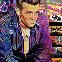 Lade das Bild in den Galerie-Viewer, Aluminiumbild gebürstet Pop Art James Quadrat