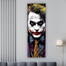 Lade das Bild in den Galerie-Viewer, Leinwandbild Pop Art Joker Abstrakt Panorama Hoch