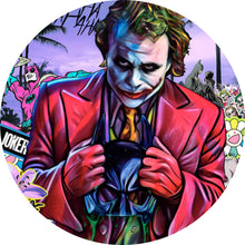 Lade das Bild in den Galerie-Viewer, Aluminiumbild gebürstet Pop Art Joker Kreis