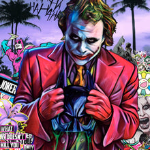 Lade das Bild in den Galerie-Viewer, Spannrahmenbild Pop Art Joker Quadrat