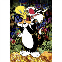Lade das Bild in den Galerie-Viewer, Poster Pop Art Katze & Tweet Hochformat