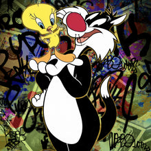 Lade das Bild in den Galerie-Viewer, Poster Pop Art Katze & Tweet Quadrat