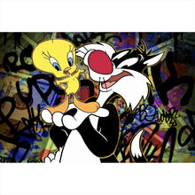 Lade das Bild in den Galerie-Viewer, Poster Pop Art Katze & Tweet Querformat