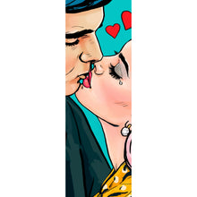 Lade das Bild in den Galerie-Viewer, Acrylglasbild Pop Art Kissing Couple Panorama Hoch