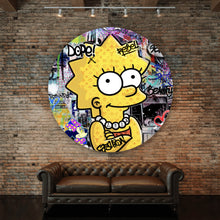 Lade das Bild in den Galerie-Viewer, Aluminiumbild gebürstet Pop Art Lisa Kreis