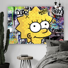 Lade das Bild in den Galerie-Viewer, Leinwandbild Pop Art Lisa Querformat