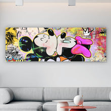 Lade das Bild in den Galerie-Viewer, Aluminiumbild gebürstet Pop Art Micky famous Panorama