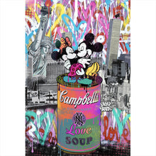 Lade das Bild in den Galerie-Viewer, Leinwandbild Pop Art Micky Love No.2 Hochformat