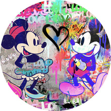 Lade das Bild in den Galerie-Viewer, Aluminiumbild Pop Art Micky Love No.3 Kreis