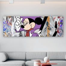 Lade das Bild in den Galerie-Viewer, Leinwandbild Pop Art Minni Portrait Panorama
