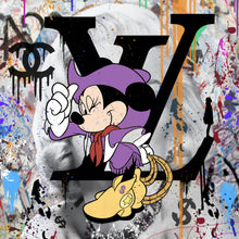 Lade das Bild in den Galerie-Viewer, Aluminiumbild gebürstet Pop Art Minni Portrait Quadrat