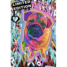 Lade das Bild in den Galerie-Viewer, Aluminiumbild Pop Art Mops Hochformat