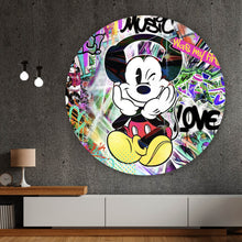 Lade das Bild in den Galerie-Viewer, Aluminiumbild gebürstet Pop Art Musik Micky Kreis