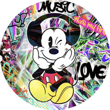 Lade das Bild in den Galerie-Viewer, Aluminiumbild gebürstet Pop Art Musik Micky Kreis