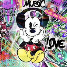 Lade das Bild in den Galerie-Viewer, Poster Pop Art Musik Micky Quadrat