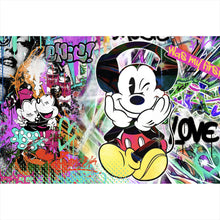 Lade das Bild in den Galerie-Viewer, Aluminiumbild Pop Art Musik Micky Querformat