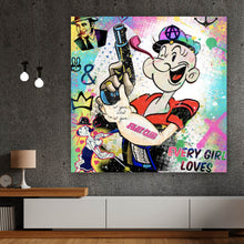 Lade das Bild in den Galerie-Viewer, Leinwandbild Pop Art Pop Eye Quadrat