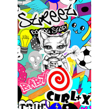 Lade das Bild in den Galerie-Viewer, Aluminiumbild gebürstet Pop Art Straßenkunst Hochformat