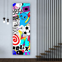 Lade das Bild in den Galerie-Viewer, Spannrahmenbild Pop Art Straßenkunst Panorama Hoch
