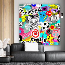 Lade das Bild in den Galerie-Viewer, Acrylglasbild Pop Art Straßenkunst Quadrat