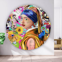 Lade das Bild in den Galerie-Viewer, Aluminiumbild gebürstet Pop Art Where is my Mind Comic Kreis