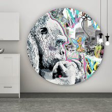 Lade das Bild in den Galerie-Viewer, Aluminiumbild Pop Art Gorilla Comic Kreis