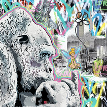 Lade das Bild in den Galerie-Viewer, Leinwandbild Pop Art Gorilla Comic Quadrat