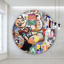 Lade das Bild in den Galerie-Viewer, Aluminiumbild Seemann Pop Art Kreis