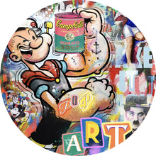 Lade das Bild in den Galerie-Viewer, Aluminiumbild Seemann Pop Art Kreis