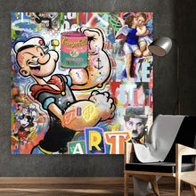 Lade das Bild in den Galerie-Viewer, Aluminiumbild Seemann Pop Art Quadrat