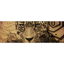 Lade das Bild in den Galerie-Viewer, Poster Portrait mit Leopardenkopf Grunge Panorama