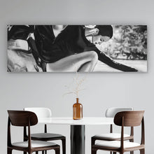 Lade das Bild in den Galerie-Viewer, Aluminiumbild gebürstet Prima Ballerina Vintage Zeichenstil Panorama