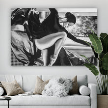 Lade das Bild in den Galerie-Viewer, Acrylglasbild Prima Ballerina Vintage Zeichenstil Querformat