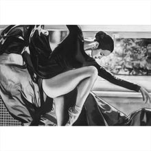 Lade das Bild in den Galerie-Viewer, Acrylglasbild Prima Ballerina Vintage Zeichenstil Querformat