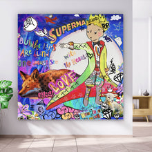 Lade das Bild in den Galerie-Viewer, Aluminiumbild Prinz Comic Pop Art Quadrat