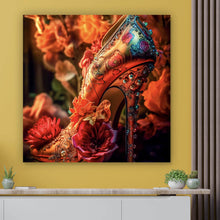 Lade das Bild in den Galerie-Viewer, Aluminiumbild Prinzessinnen High Heels Quadrat