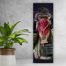 Lade das Bild in den Galerie-Viewer, Aluminiumbild gebürstet Gangster Affe No.1 Digital Art Panorama Hoch