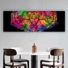 Lade das Bild in den Galerie-Viewer, Leinwandbild Psychedelisches Mandala Panorama